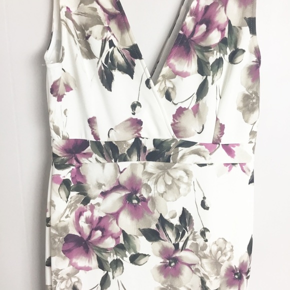 Kim Cine White & Purple Floral Ruffle Dress Size 1X Plus Curve New - Picture 6 of 6